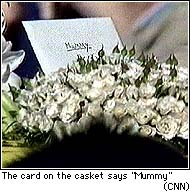 Card on casket