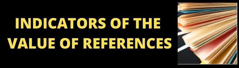 Indicators of the value of references